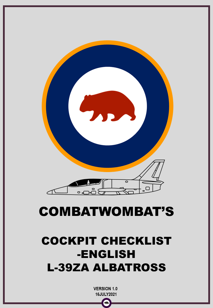 CombatWombat's Cockpit Checklist - English: L-39ZA Albatros