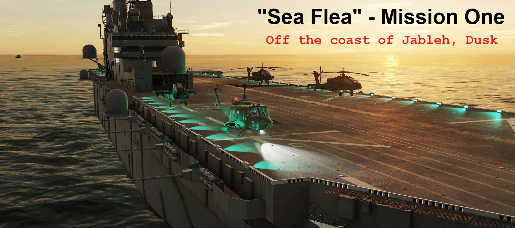 Sea Flea Mission One - UH-1 Single/Two Player (Syria Map, Super Carrier)