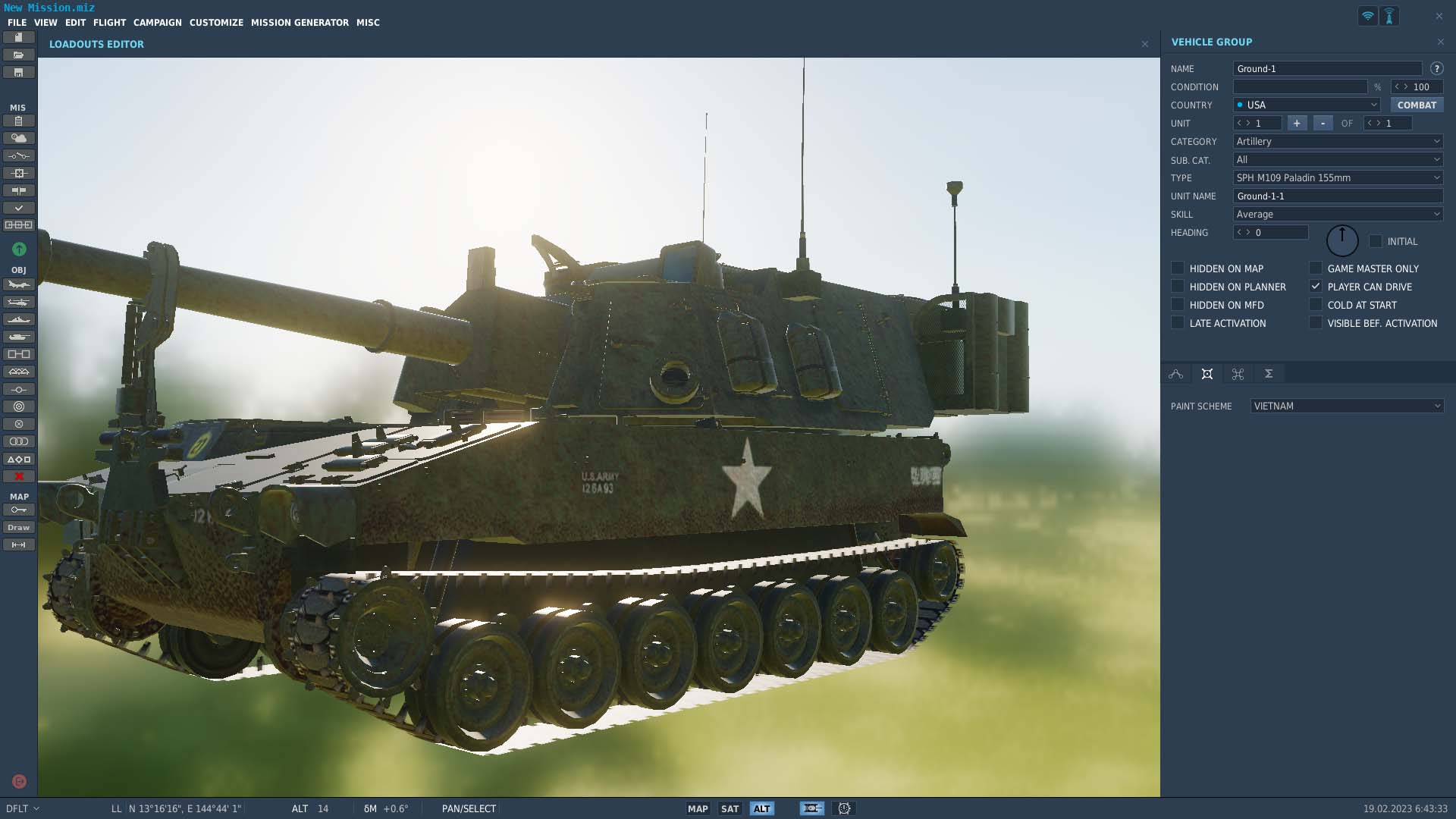 M109 " VIETNAM WAR ERA"