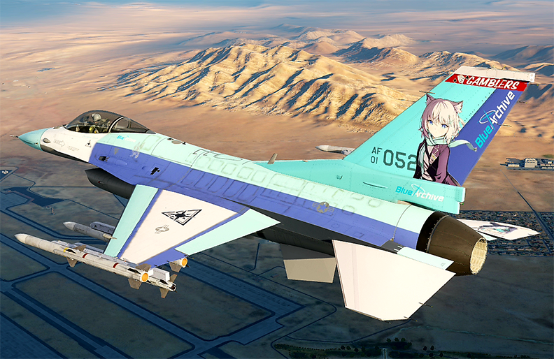 F-16CM bl.50 Sunaookami Shiroko (Blue Archive) Livery
