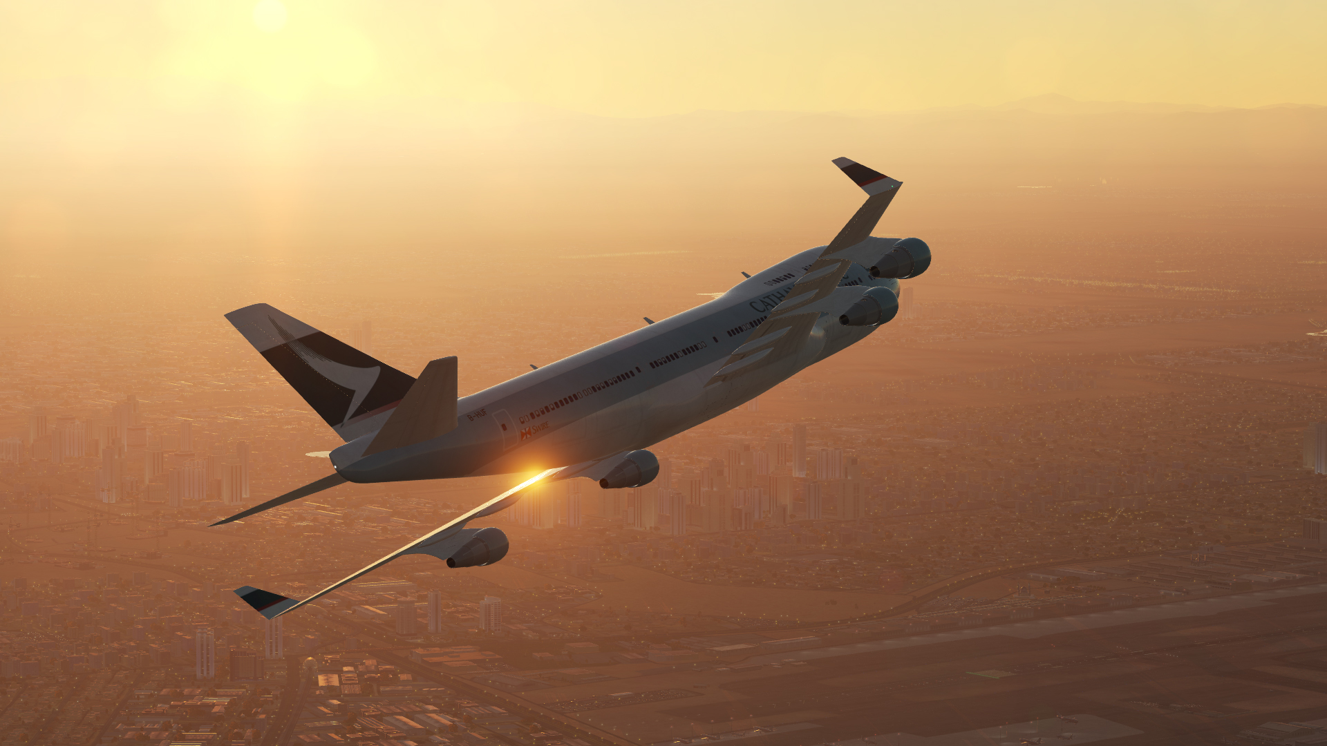 Civil Aircraft Mod Boeing 747-400 Cathay Pacific Livery v1.1