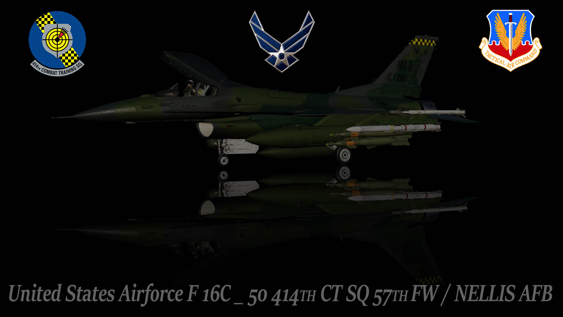 414 CT 57TH FW IN F16A 80s test cammo