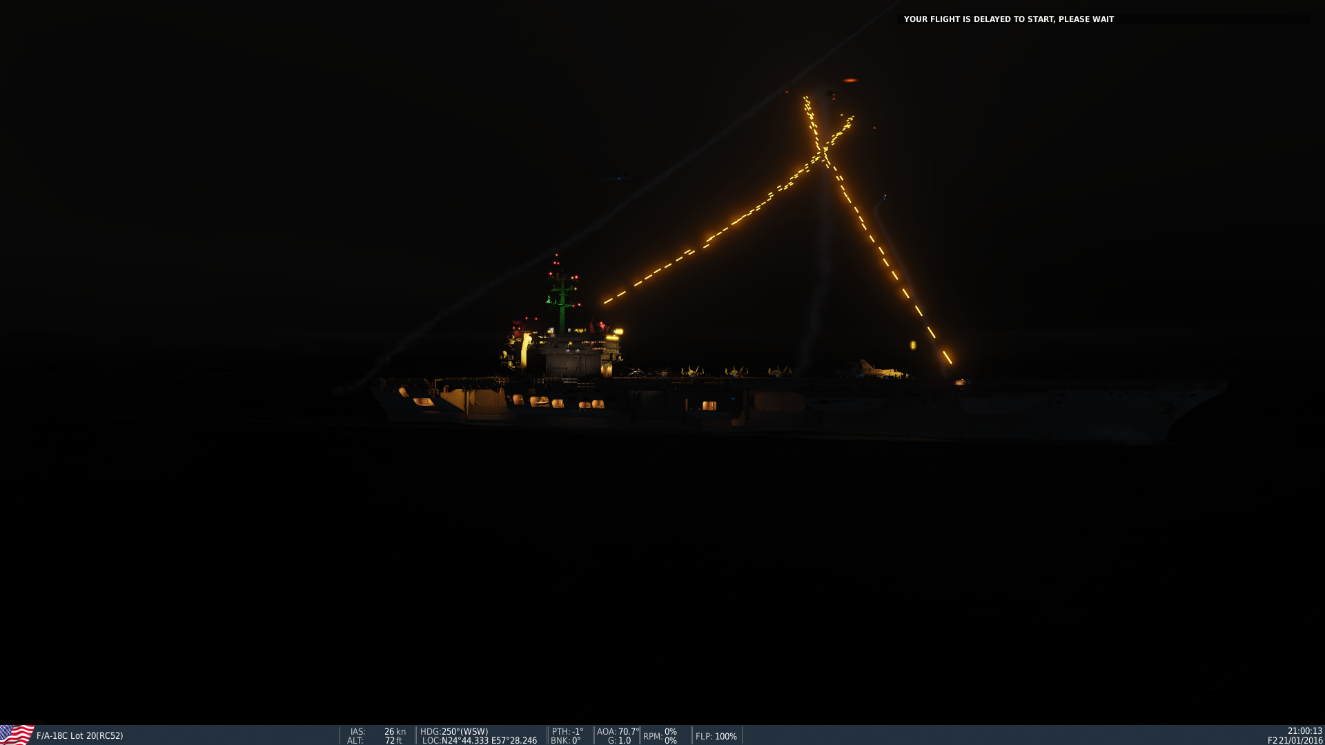 CAT-TRAP-CAT F/A-18 Supercarrier night CASE III and tanking practise