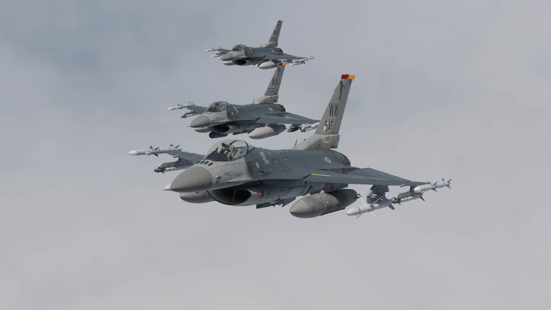 PACAF 13th/14th FS Panthers/ Samurais F-16C Three Pack Misawa Airbase