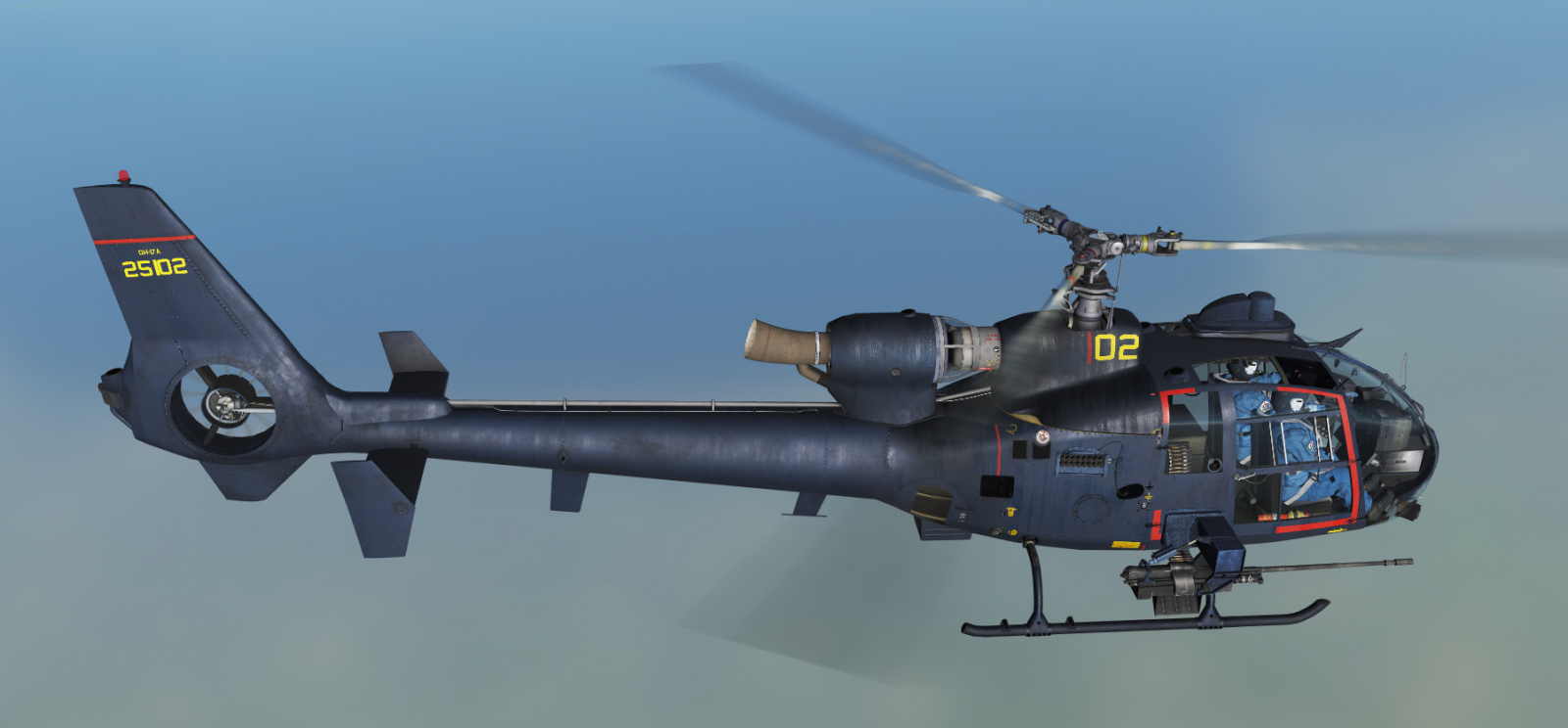 OH-17A Blue Thunder Skin for the SA342 Gazelle