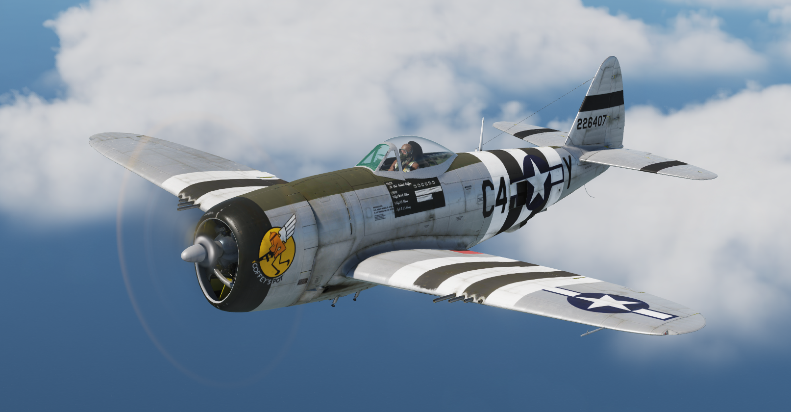 Lt. Col. Robert Coffey - 388th Fighter Squadron, 365th Fighter Group, 9th Air Force.