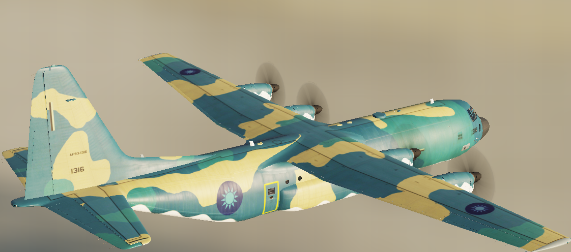 ROCAF(TAIWAN) C-130J LOW VIS. skin for ANUBIS C-130J Super Hercules Mod