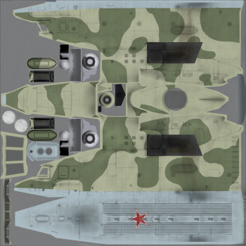 Шаблон текстуры для модели Ми-26