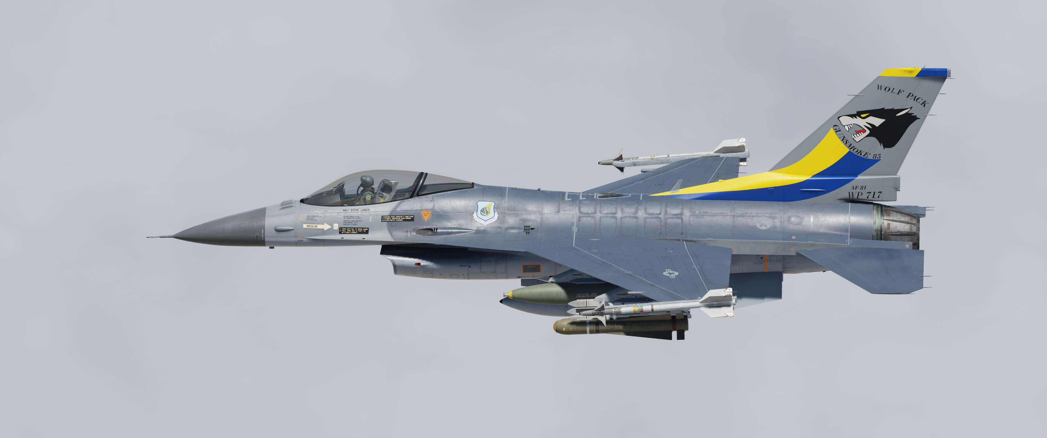 USAF F16A Wolfpack Gunsmoke 85