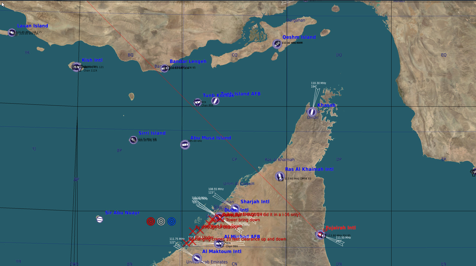 The Persian Gulf Map and all of the Fun You can have flying through things or destroying them
