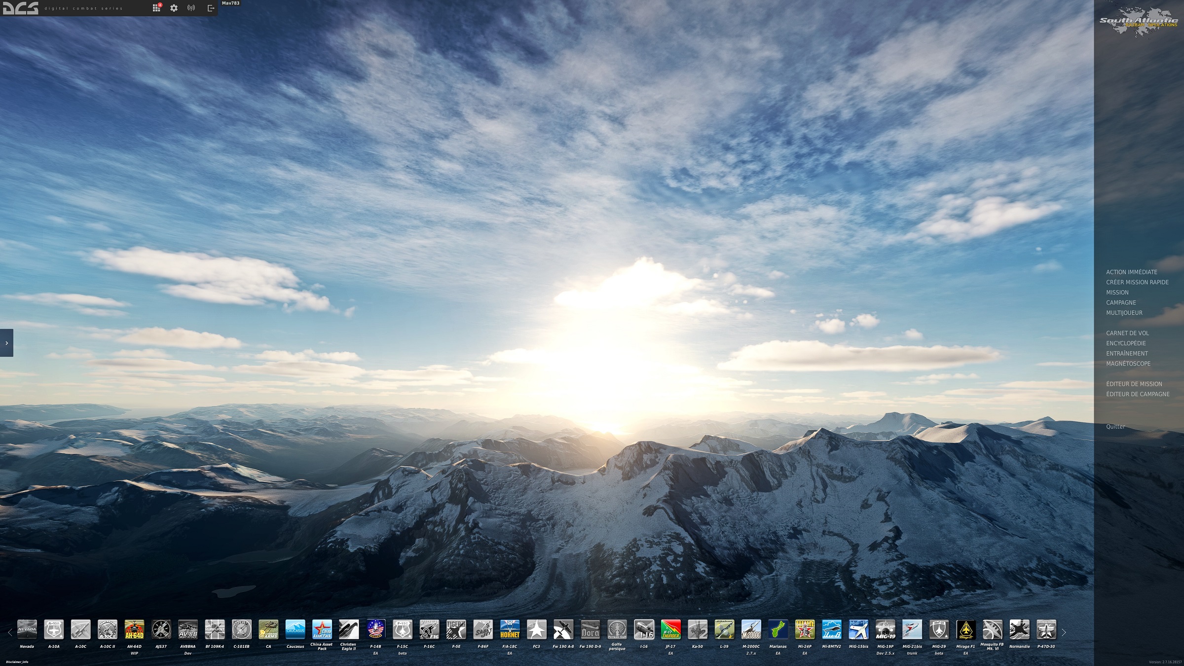 Falklands base menu alternative screen #2 - 4K