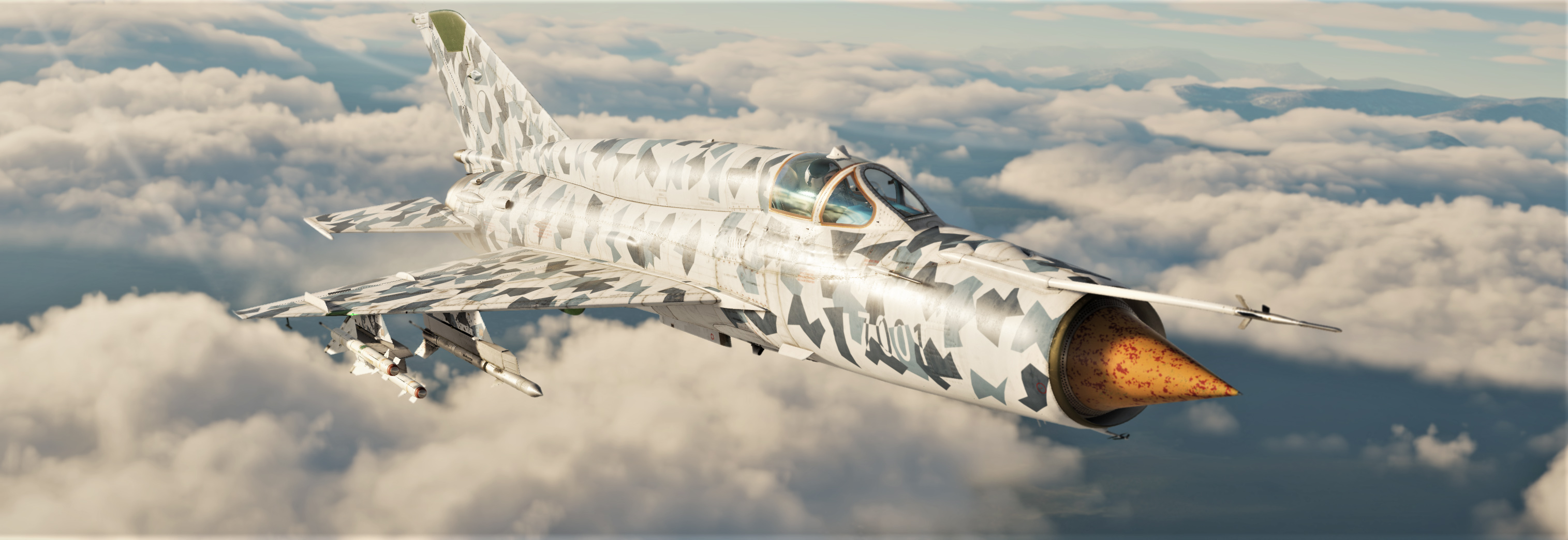 Mig 21bis Czech Air Force Winter camoflage experiment "7001" 