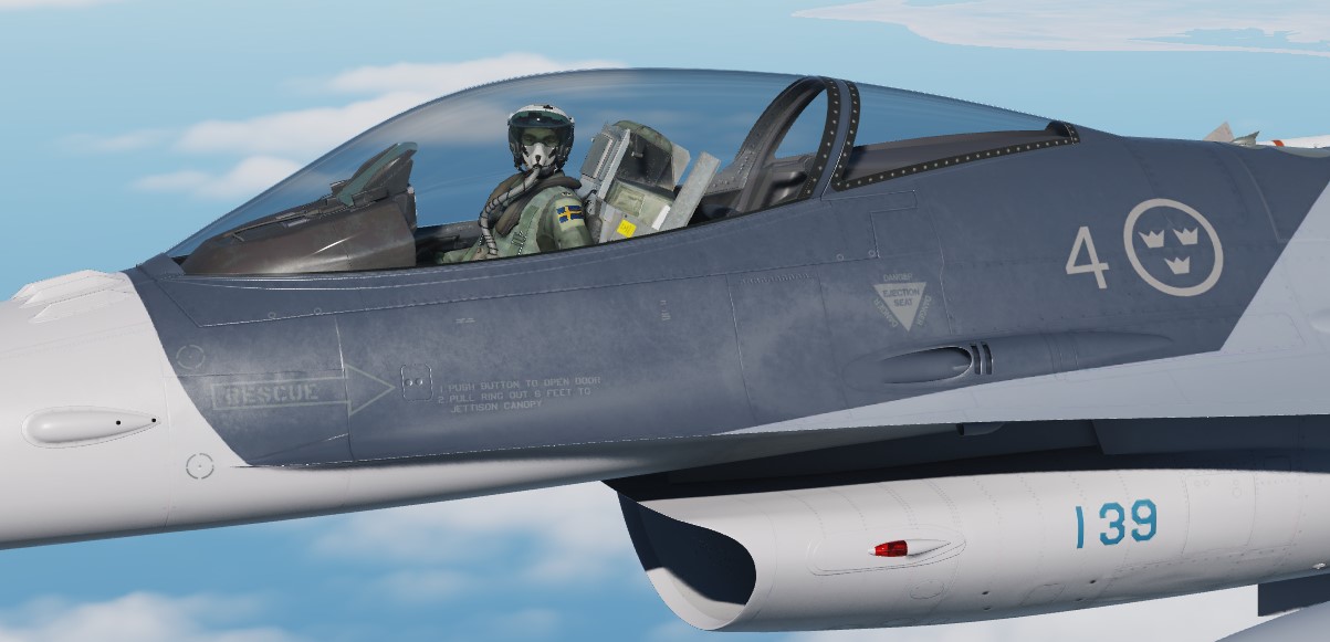 Swedish Air Force 39E Splinter F-16C - Fictional
