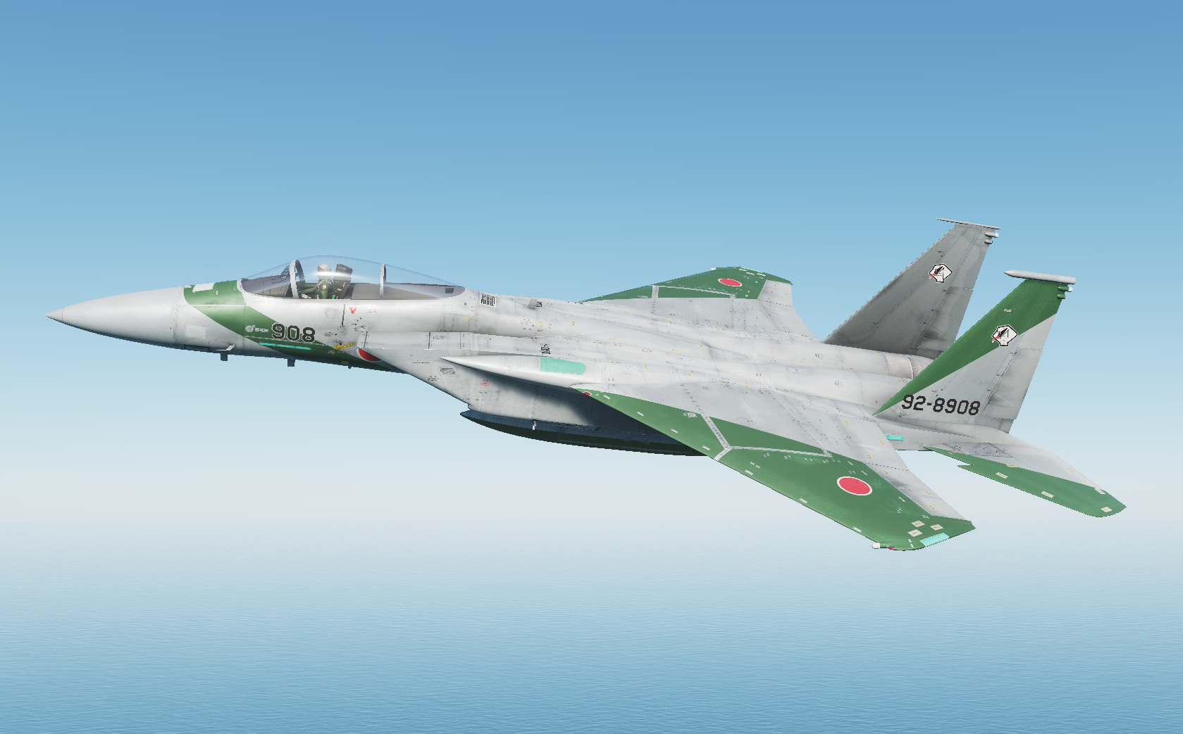 JASDF F-15J AGGRESSOR 92-8908 Soto-Midori Skin