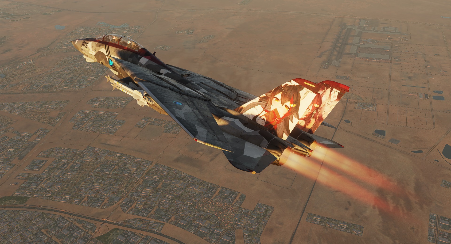 F-14B VTuber Livery : Ookami Mio