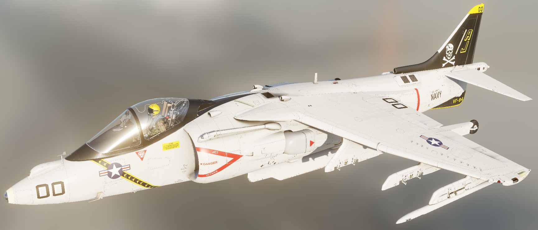 Fictional skin for AV-8B N/A: "VF-84 - 'Old' Jolly Rogers"