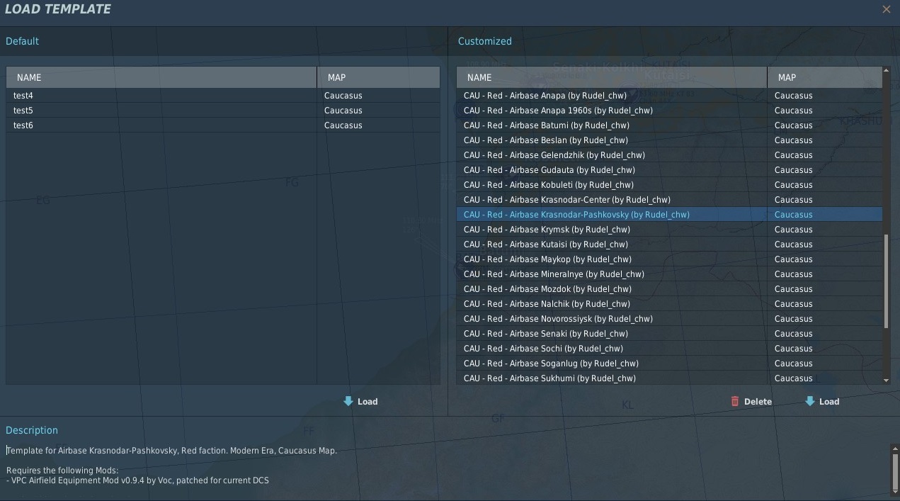 Caucasus Airbase Templates - Red Coalition