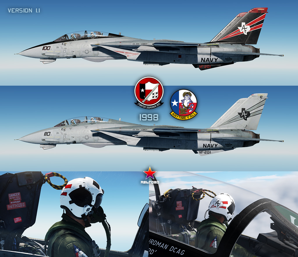 VF-201 Hunters (1998) - 2 Livery Package (F-14A) v 1.1