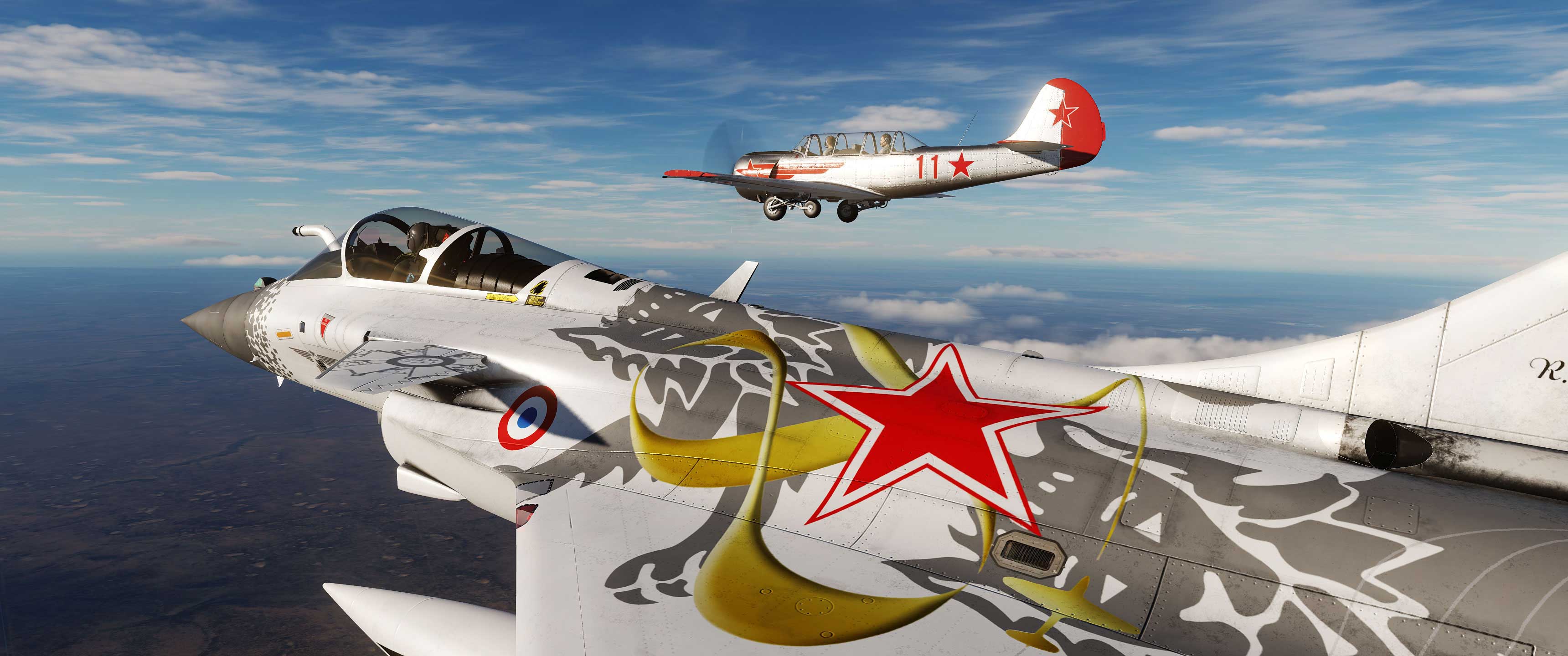 RAF Normandie Niemen Red Star livrée fictive v1.2 (Split Air Mod)