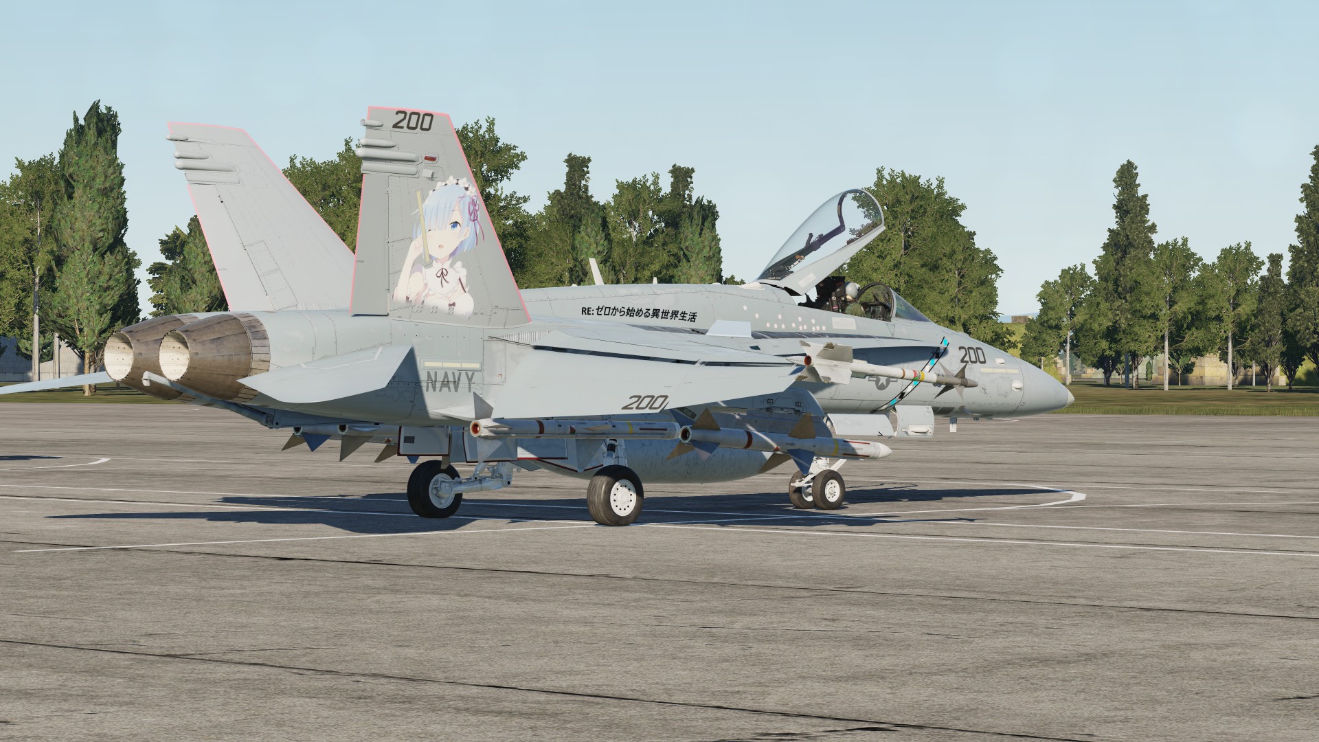 Re:zero Rem Themed F/A-18 Livery (US Navy Board Number)