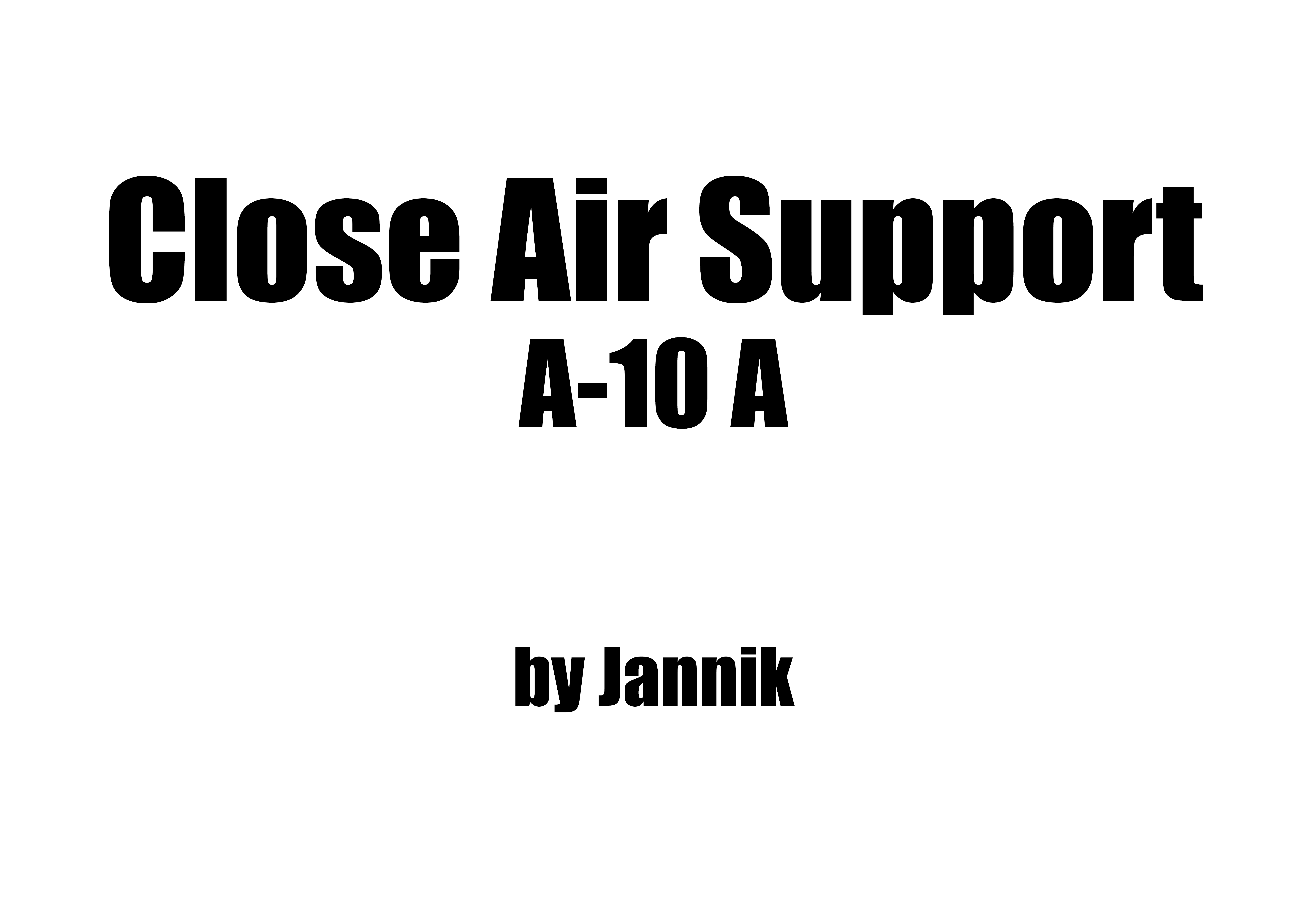 A-10A Close Air Support