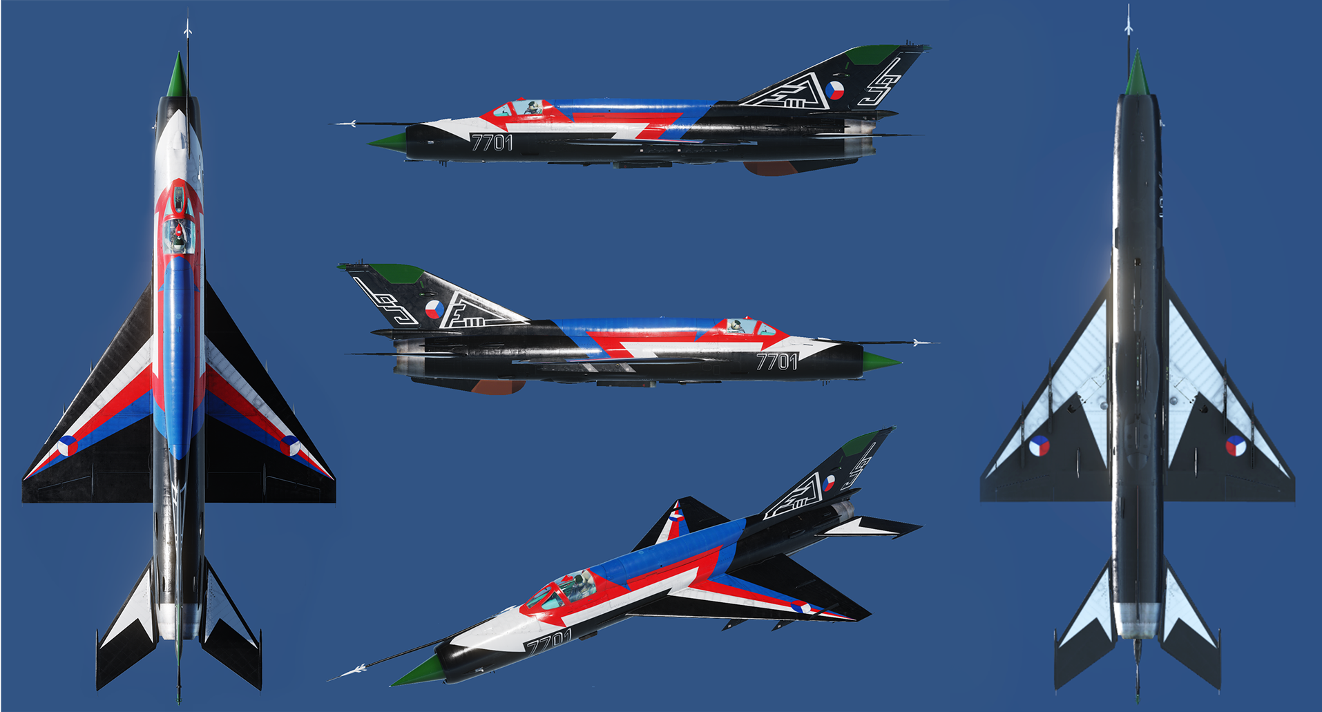 MiG-21MF 7701 Delta aerobatic team