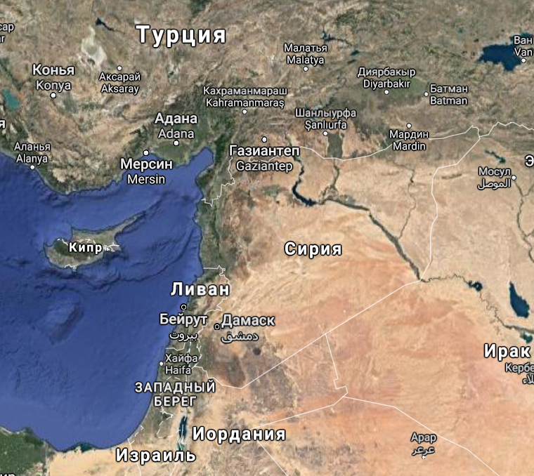 Сирия/Кипр/Турция/Израиль/Ливан/Иордания_шаблон карты______Syria/Cyprus/Turkey/Israel/Lebanon/Jordan map template v.4.4