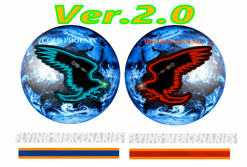 Ver.2.0 F-22A RAPTOR fantasy skin : Flying Mercenaries Cold Phoenix and Destroy Phoenix 