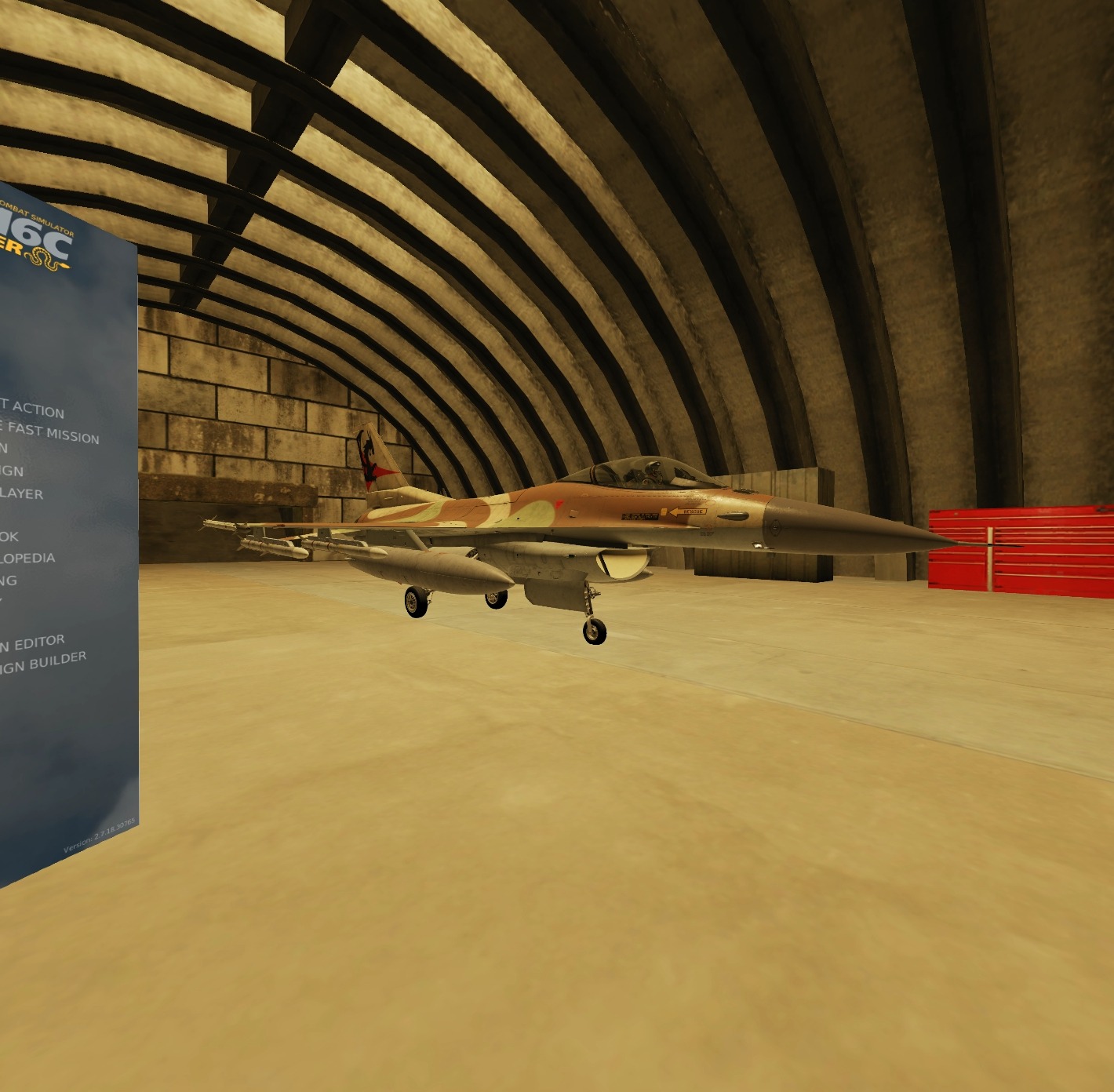 SceneVR - F16-C Hanger VR Scene
