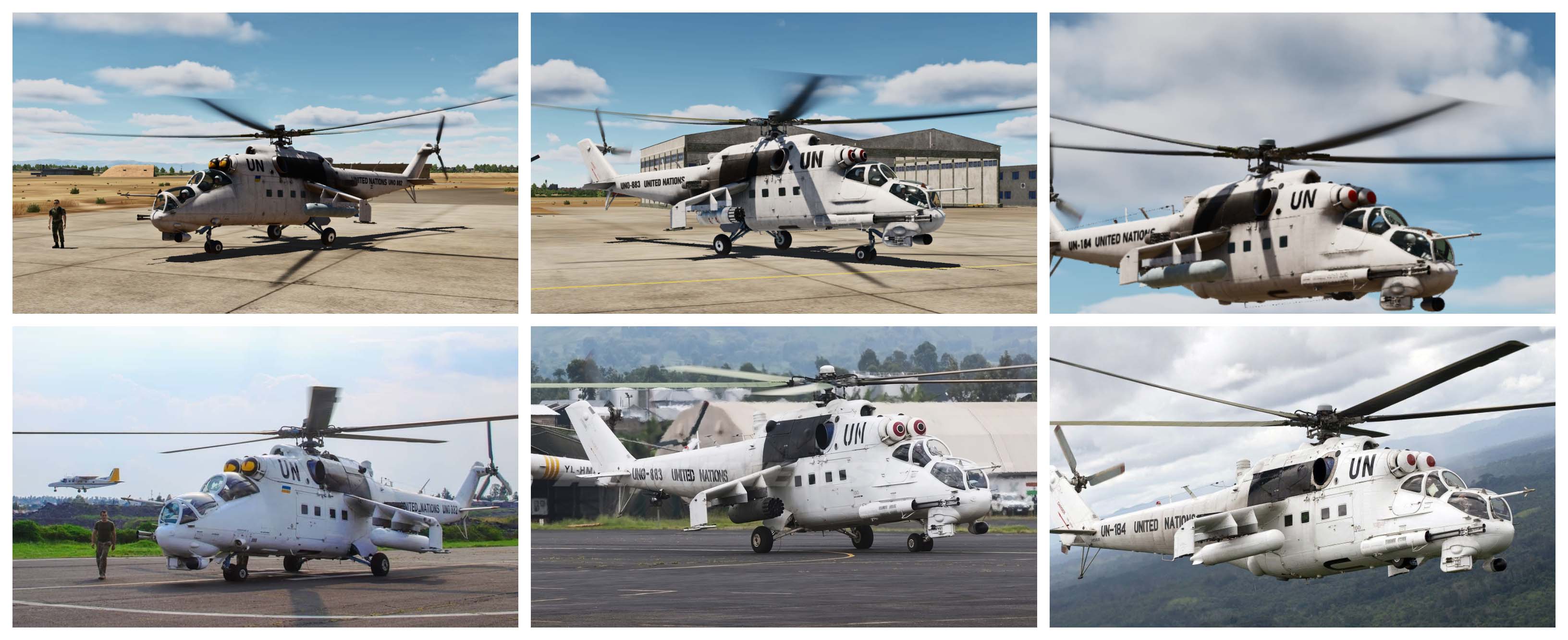 Mi-24P United Nations livery pack [UPDATED 08/10/21]