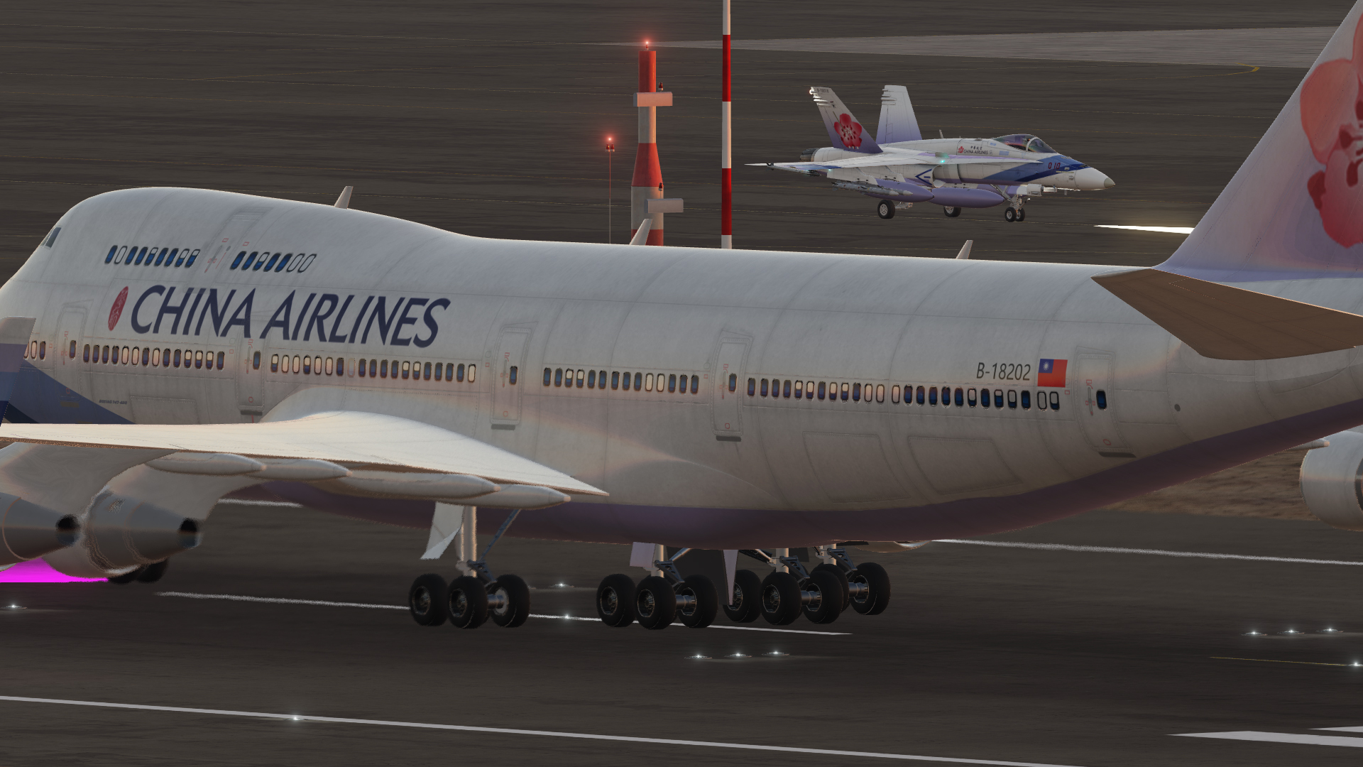 Civil Aircraft Mod Boeing 747-400 China Airlines Livery v1.2