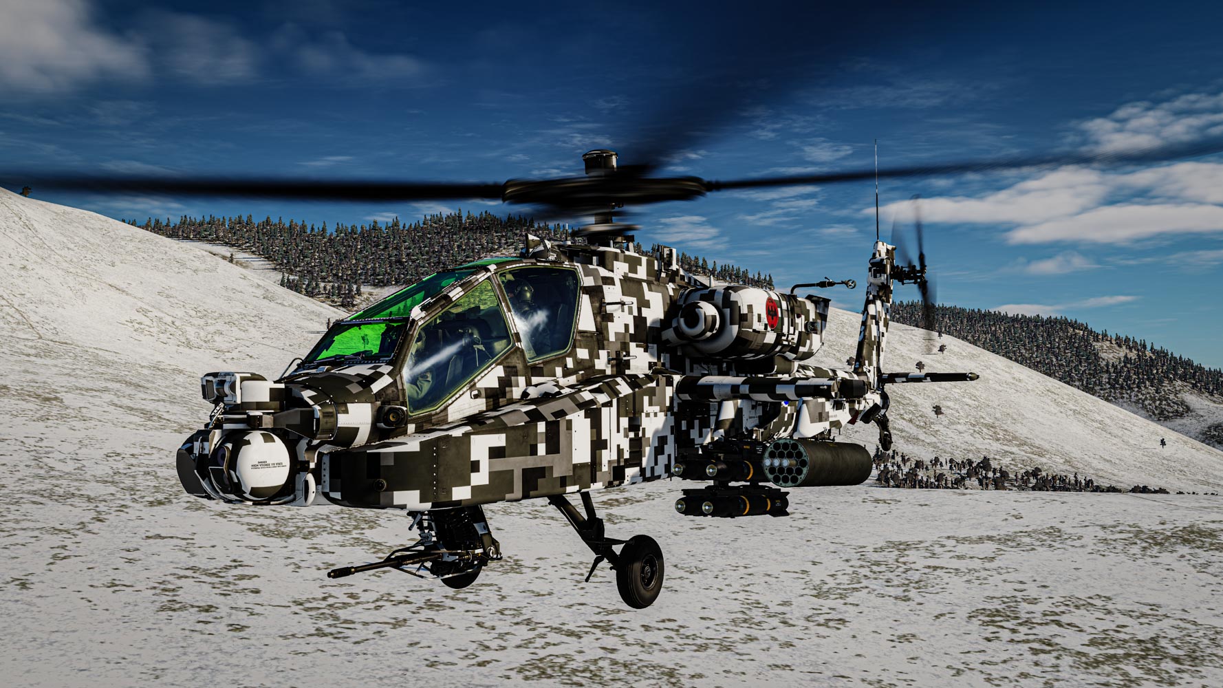 AH-64 British Army fictional Snow Digi Camo