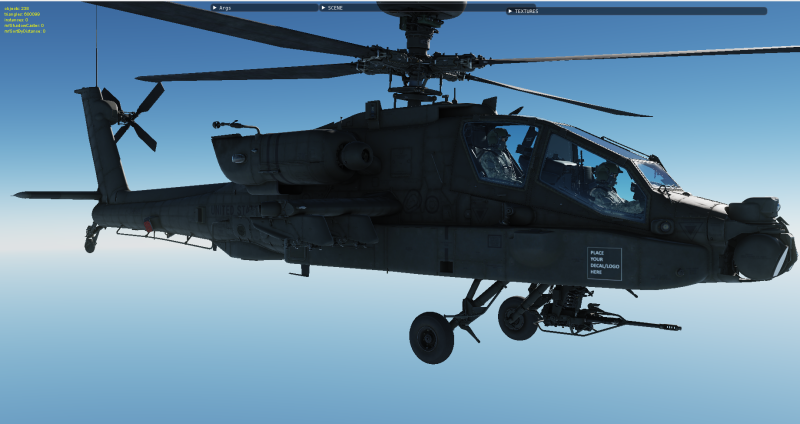 AH-64D Apache Template(Easily add your custom decal)
