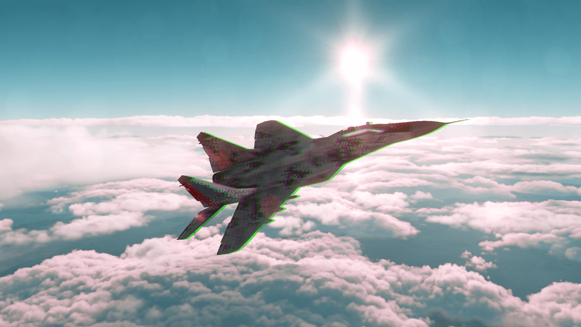 MiG-29 custom theme (vaporwave)