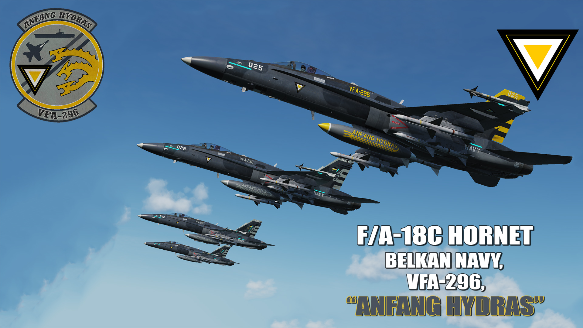 Ace Combat - Belkan Navy VFA-296 "Anfang Hydras" F/A-18C Hornet