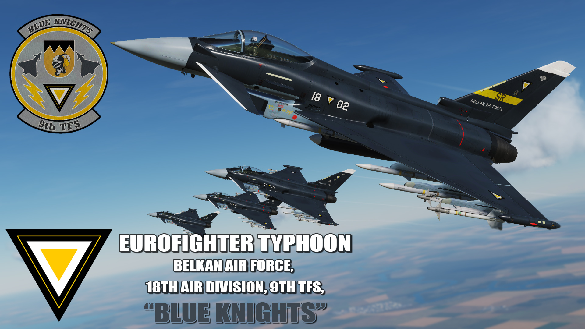 Ace Combat - Belkan Air Force 18th Air Division 9th Tactical Fighter Squadron "Blue Knights" Eurofighter Typhoon