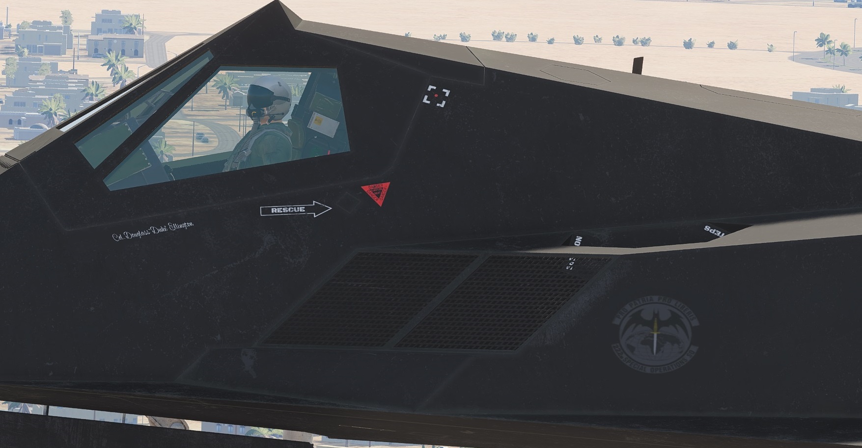 Fix + Livery for Jinxx F-117 V3.1 (using OvGme)