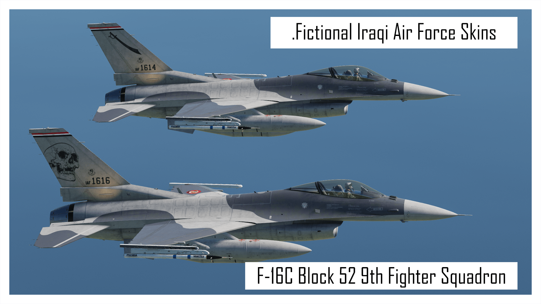 IqAF F-16C Block 52 9th FS Fictional skins by Hya6