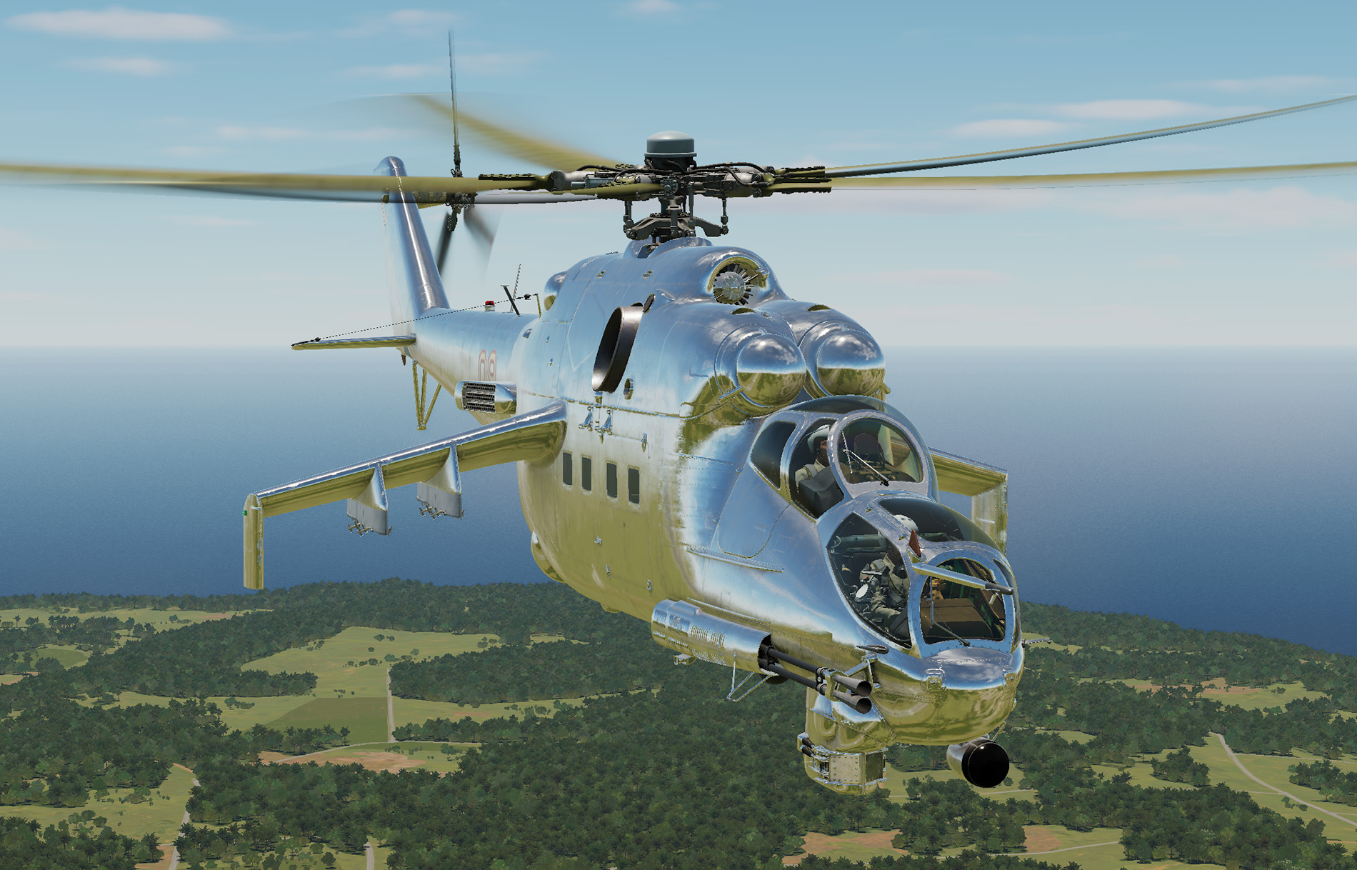 Mi-24P - Neutral Bare Metal livery