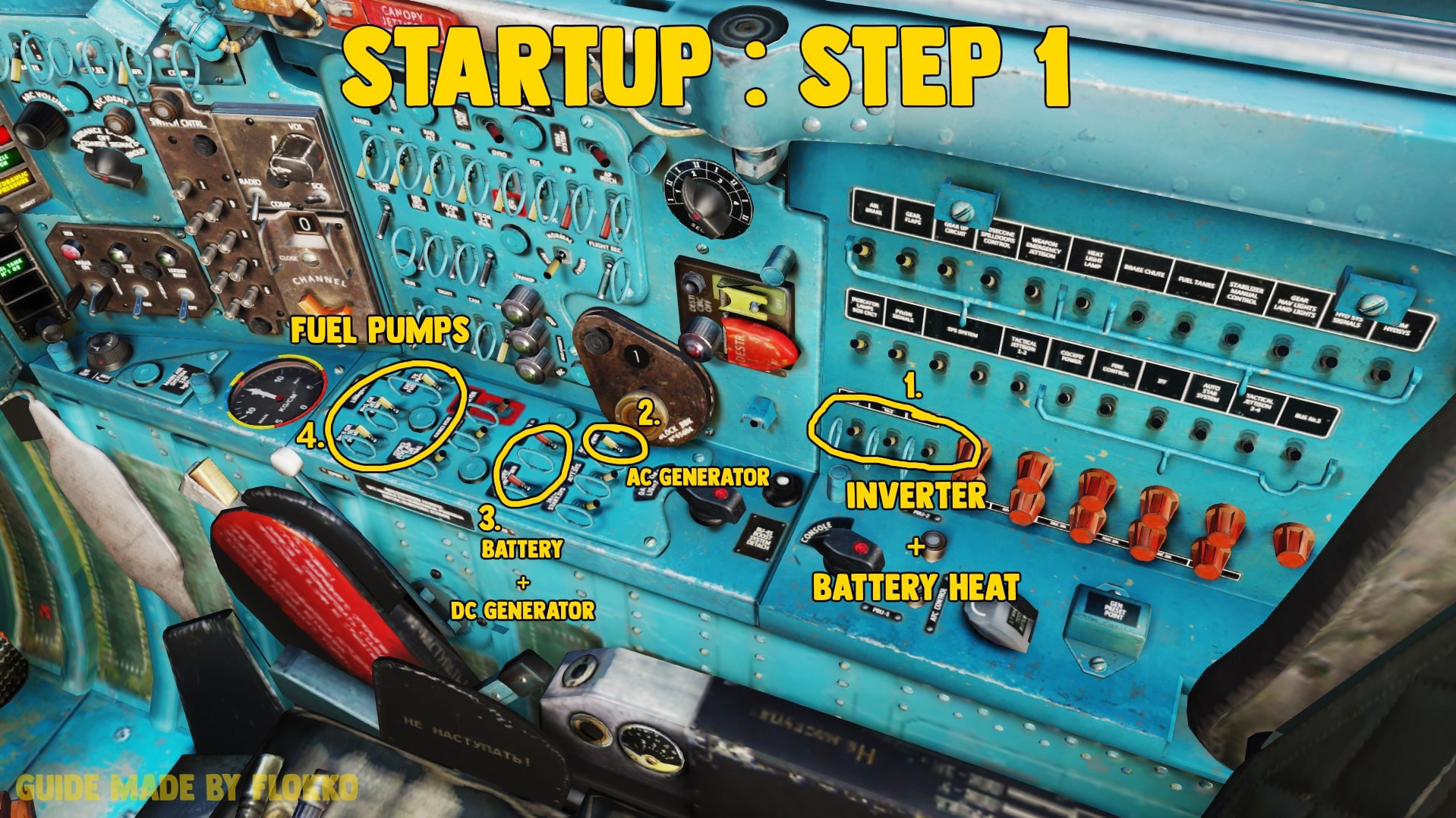 Mig 21 startup kneeboard with images!