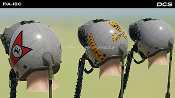 查看DCS: F/A-18C新型3D飞行员模型和可互换头盔