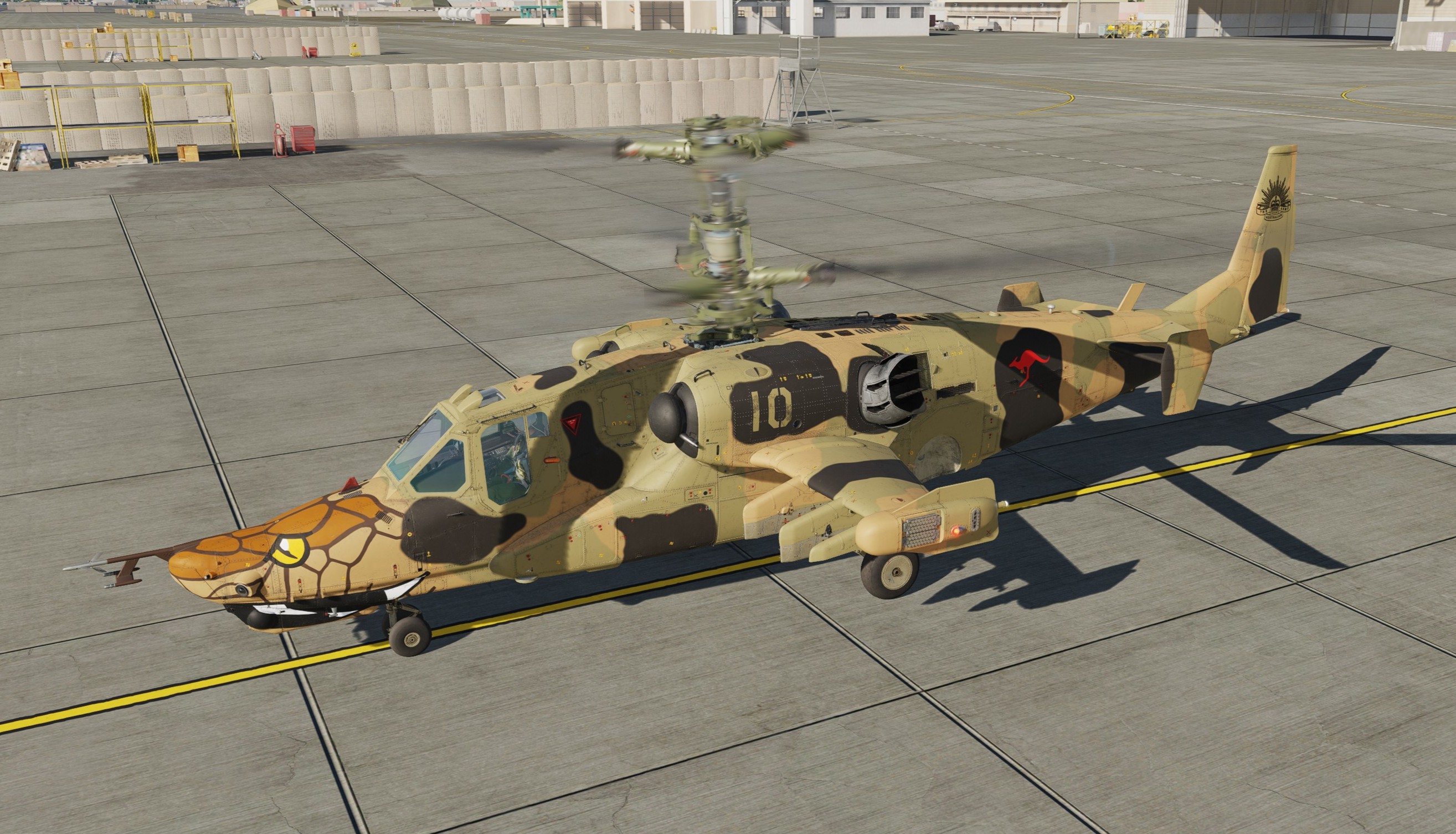 Ka-50_3 : Australian Army Camouflage, with Taipan Head Nose Art