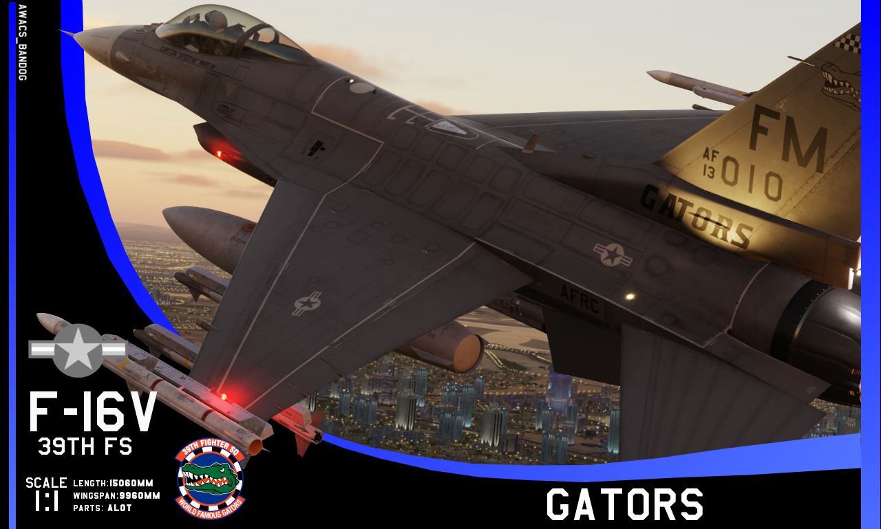 39th Fighter Squadron "Gators" F-16C (Fictional)
