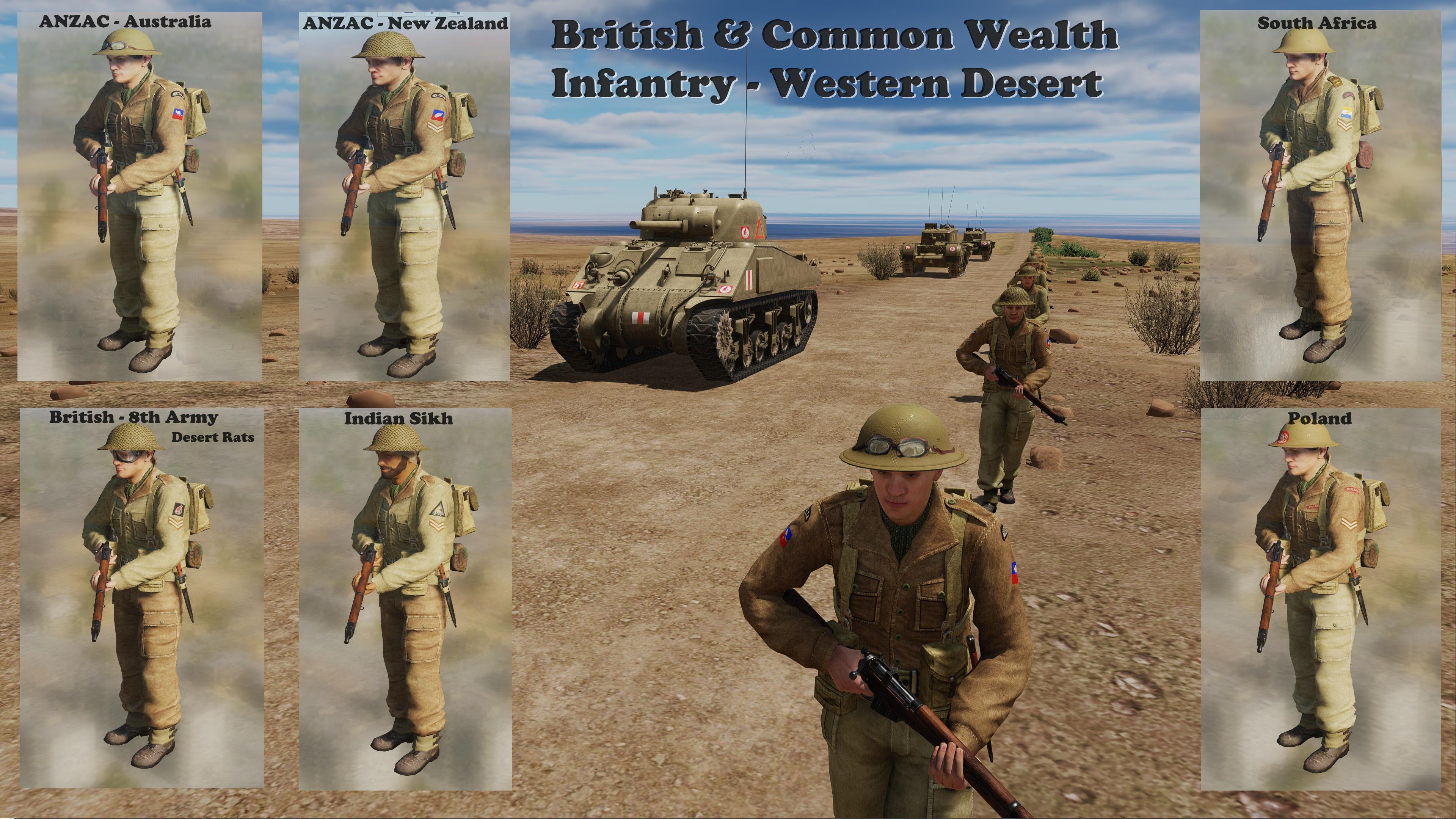 WWII Infantry - British & Commonwealth Livery Pack 1 for WWII Assets Pack