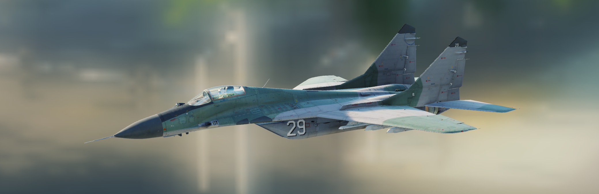 Unmarked liveries for MiG-29A. Su-27, Su-25