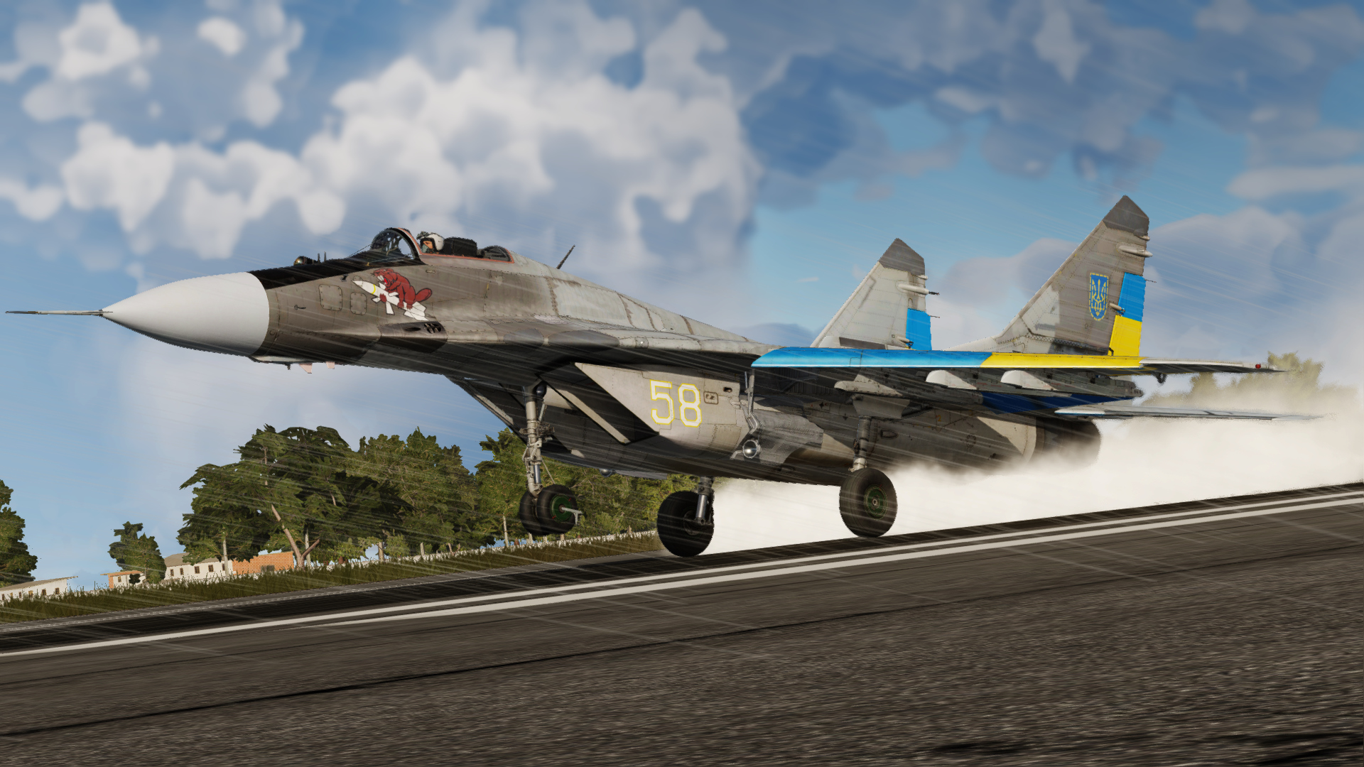 Ukrainian MiG-29 "58 White" For Full Fidelity Fulcrum Module | Bober Kurwa