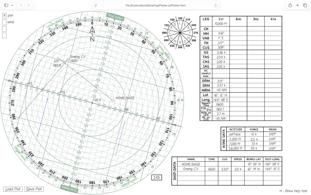 Plotter.js - A simple simulation of a Mk. 3 Plotting Board