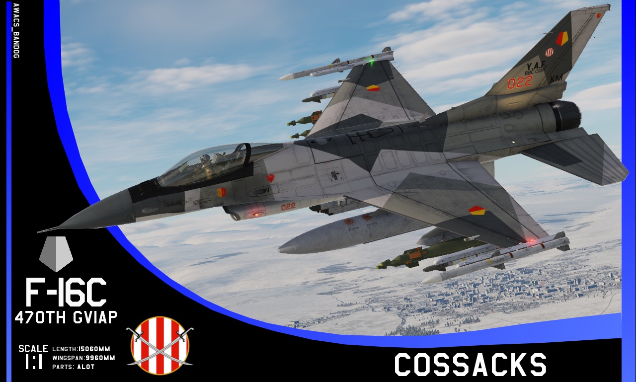 Ace Combat - Yuktobanian Air Force 407th Guards Fighter Aviation Regiment "Cossacks" F-16C