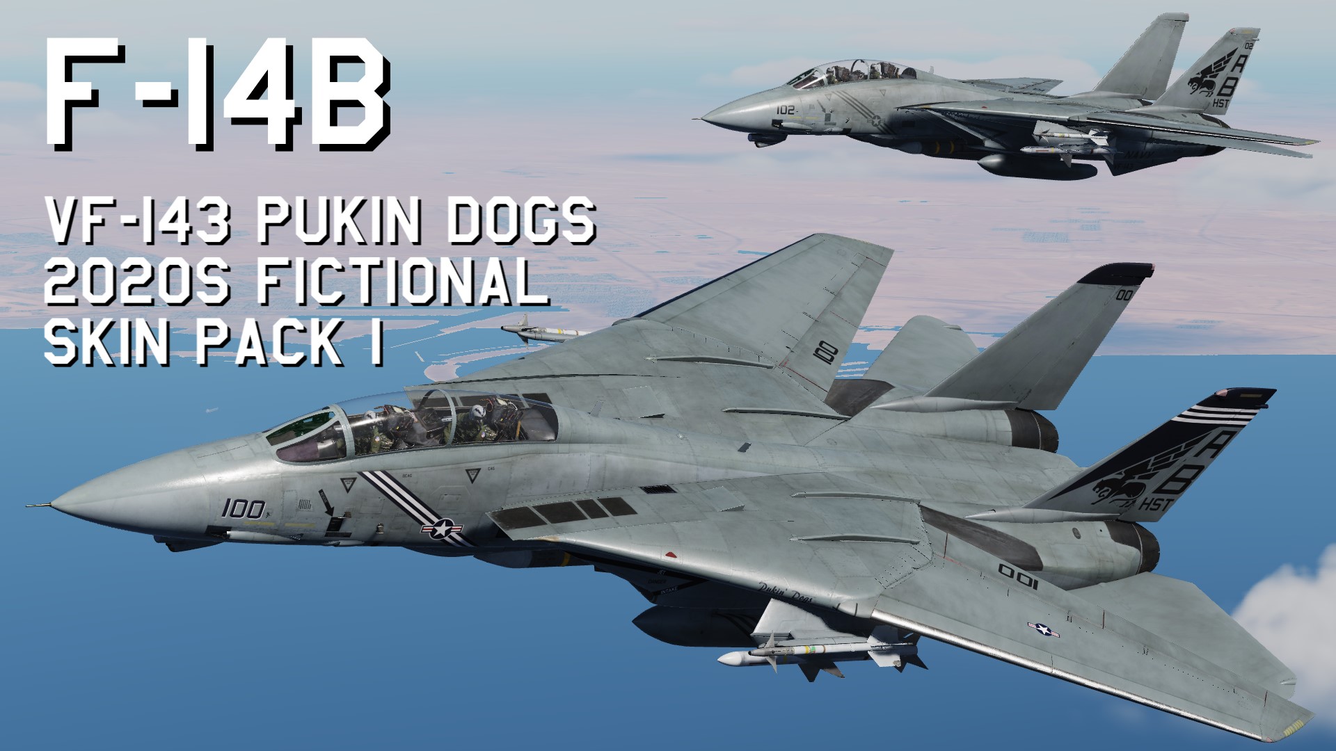 F-14B VF-143 Pukin Dogs 2020s fictional Skin Pack 1 update 2025/02/17