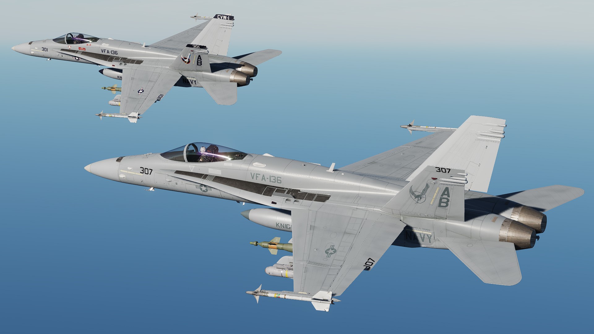 FA-18C VFA-136 Knighthawks 2020s fictional 4K Skin Pack 2